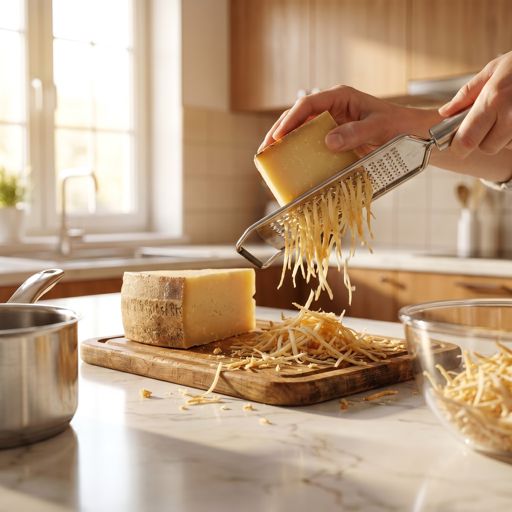 Shredded Gruyère cheese
