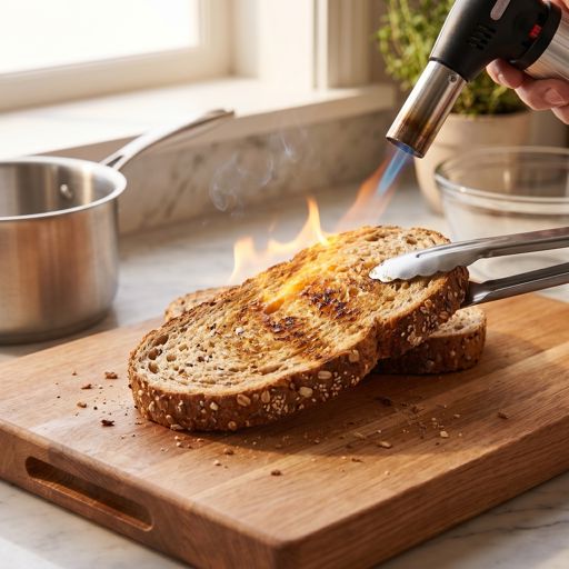 Toasted whole grain bread