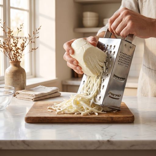 Shredded mozzarella cheese