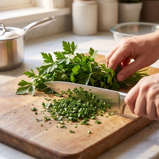 Finely Chopped flat-leaf parsley