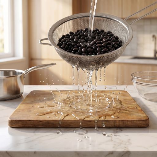 Rinsed black beans