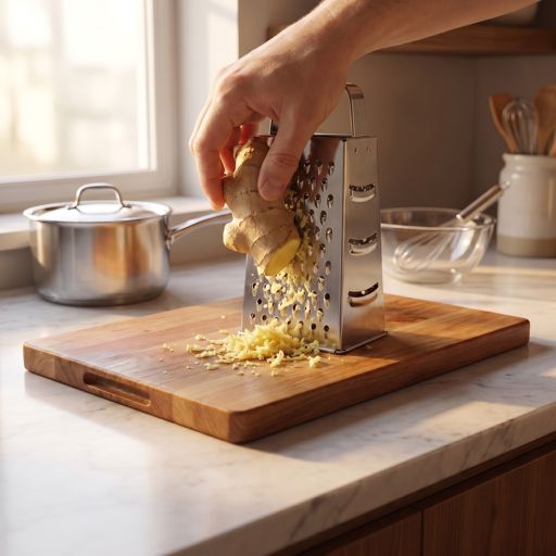 Grated fresh ginger