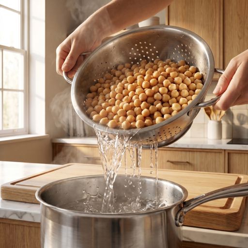 Drained chickpeas