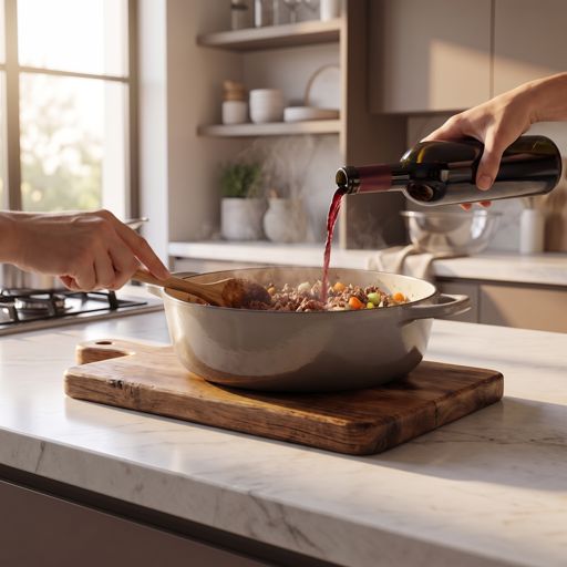 Step 8: Deglaze with Wine
