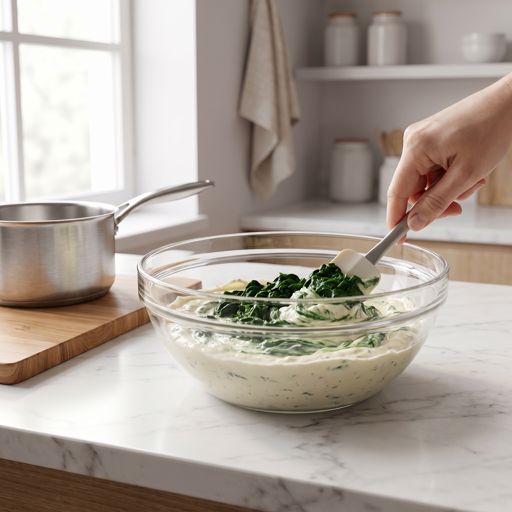 Step 6a: Add Spinach and Artichokes