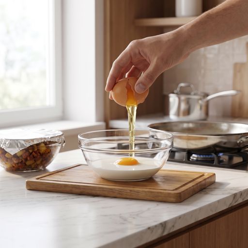 Step 4a: Scramble the eggs
