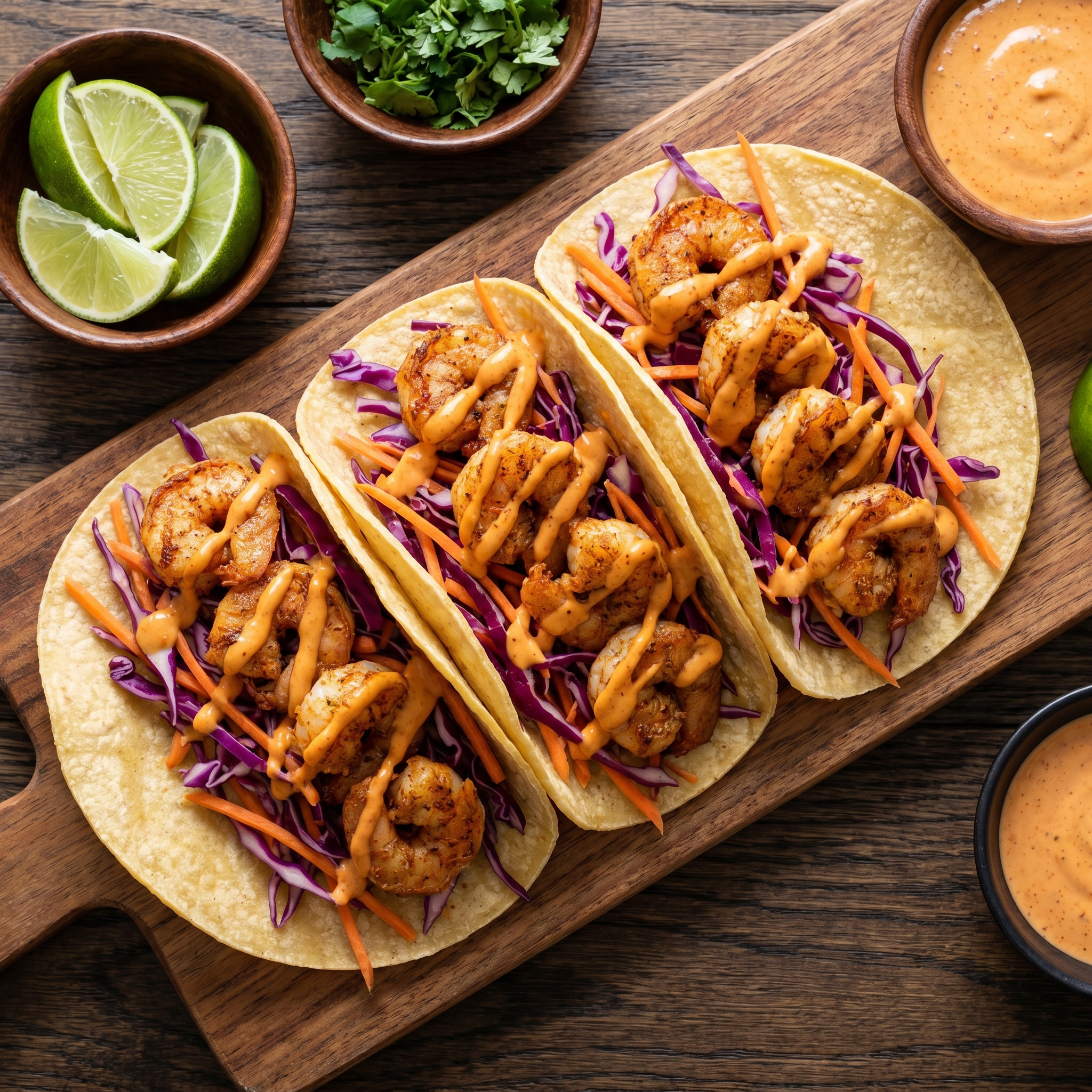 Shrimp Tacos with Slaw